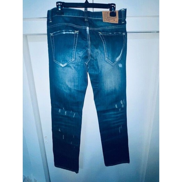 Dsquared2 Jeans Mens 50 Slim Fit Button Fly Distressed Paint Italy Fits 32x32 - Picture 4 of 16